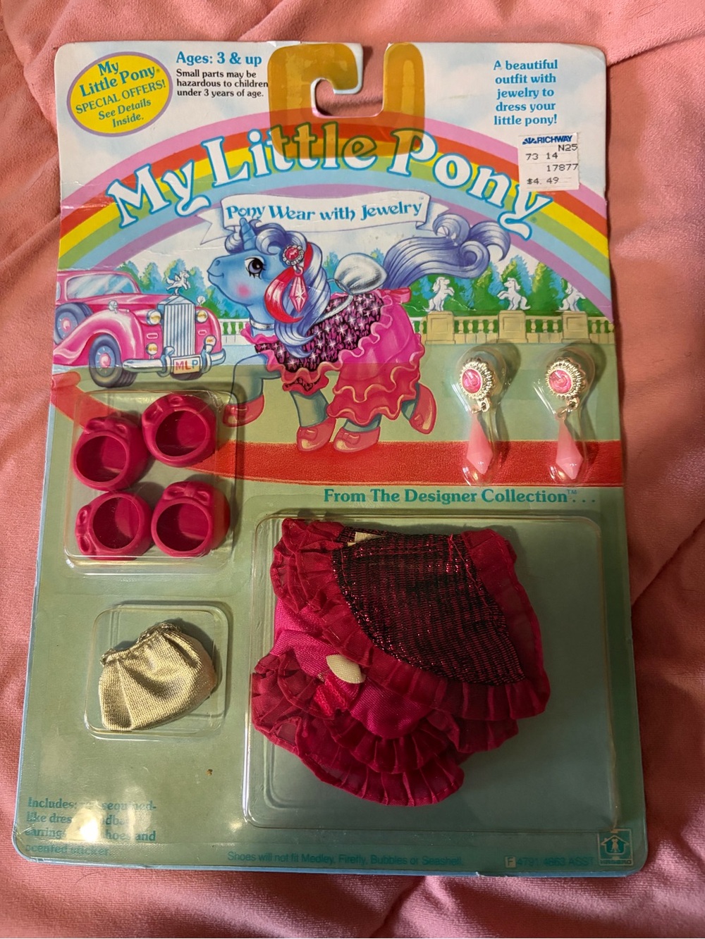Vintage 1985 My Little Pony Pony Wear Jewelry NRFP Hasbro Designer Collection